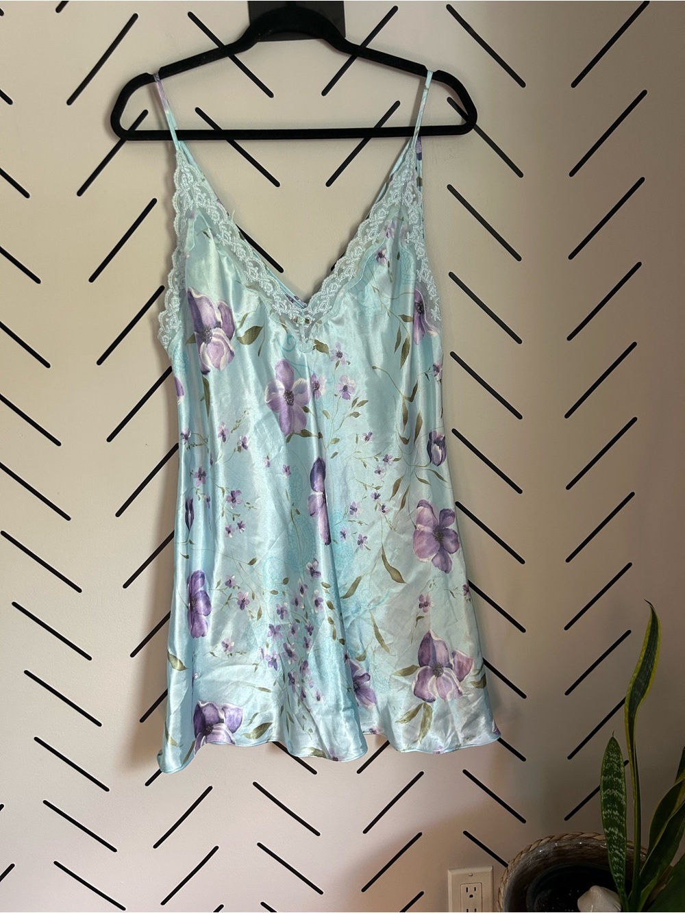 Vintage floral slip dress with tie belt delicate feminine